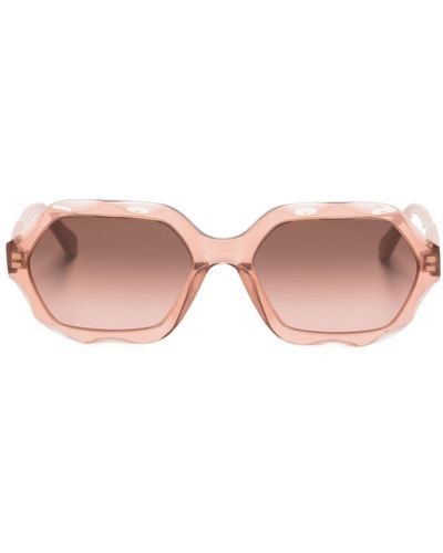 Chloé Olivia Oval-frame Sunglasses - Pink