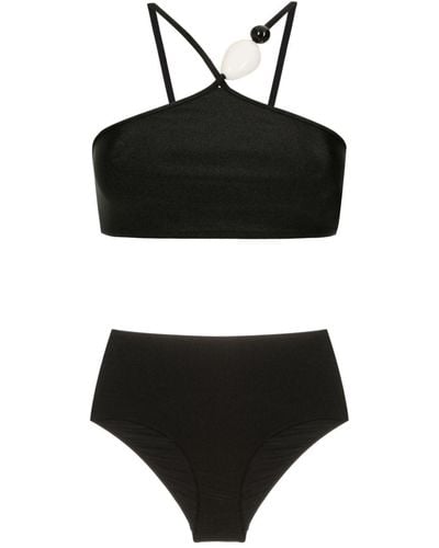 Adriana Degreas Déco Bead-detailing Bikini - Black