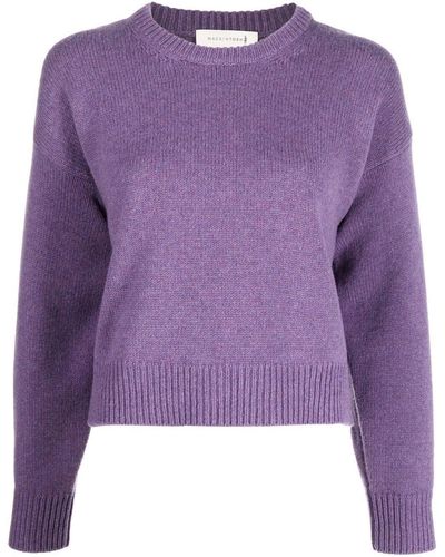 Mackintosh Kayleigh Crew Neck Wool Sweater - Purple