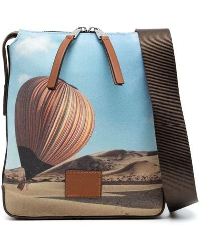 Paul Smith Balloon-print Messenger Bag - Blue