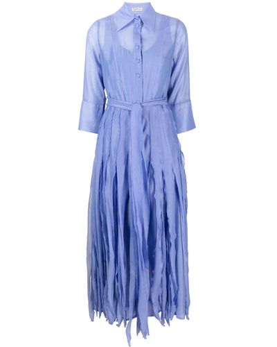 Baruni Mary Ruffle-detailed Maxi Dress - Blue