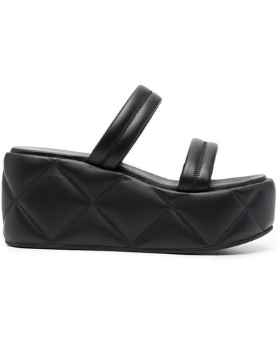 Le Silla Platform Double-strap Sandals - Black