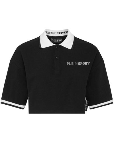 Philipp Plein Logo-print Cotton Polo Shirt - Black