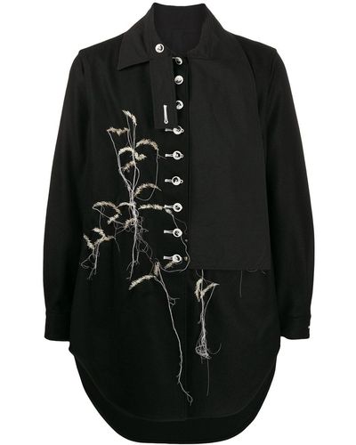 Yohji Yamamoto Destroyed Stitch Shirt - Black