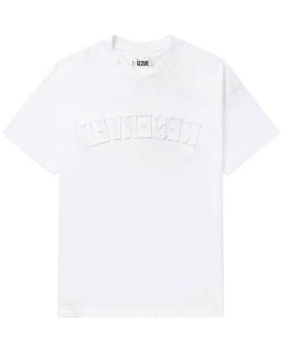 Izzue Reverse-appliqué Cotton T-shirt - White
