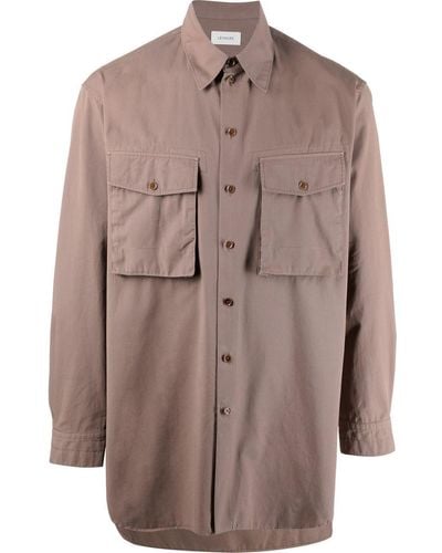 Lemaire Chest-pocket Shirt - Brown