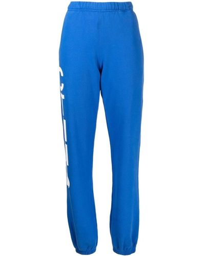 Heron Preston Pantalon de jogging à logo imprimé - Bleu
