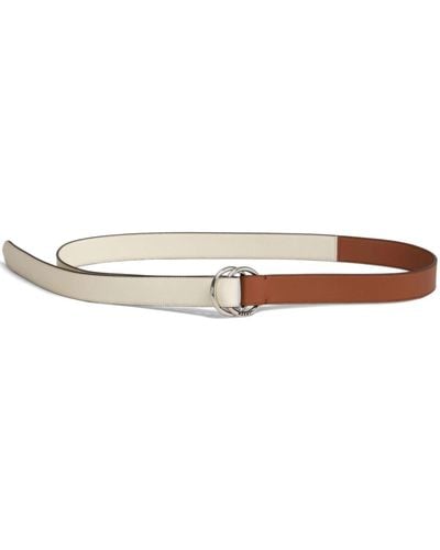 Marni Two-tone D-ring Buckle Leather Belt - White