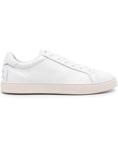 Tod's Panelled Leather Trainers - White
