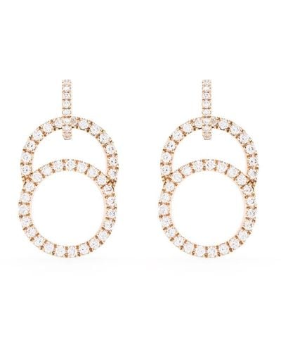 COURBET 18kt Recycled Rose Gold Celeste Laboratory-grown Diamond Pavé Hanging Earrings - Pink