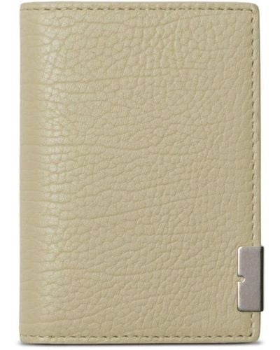 Burberry B Cut Leather Wallet - Natural