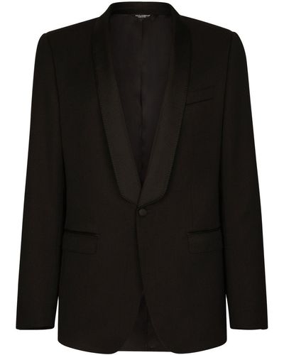 Dolce & Gabbana Sicilia-fit Single-breasted Tuxedo Blazer - Black