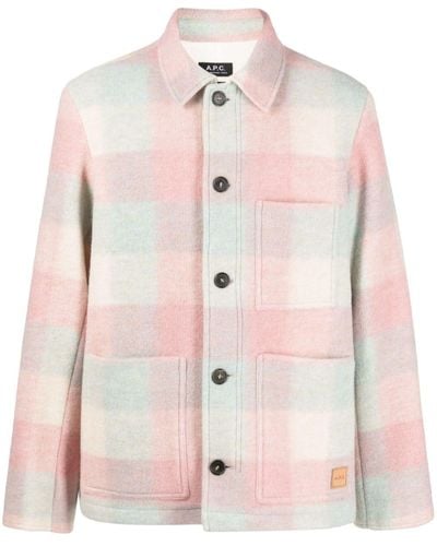 A.P.C. Shirtjack Met Logopatch - Roze
