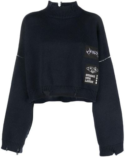 Ambush Pullover im Distressed-Look - Blau