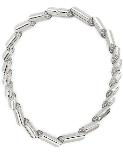 Lanvin Sequence Crystal-embellished Choker Necklace - Metallic