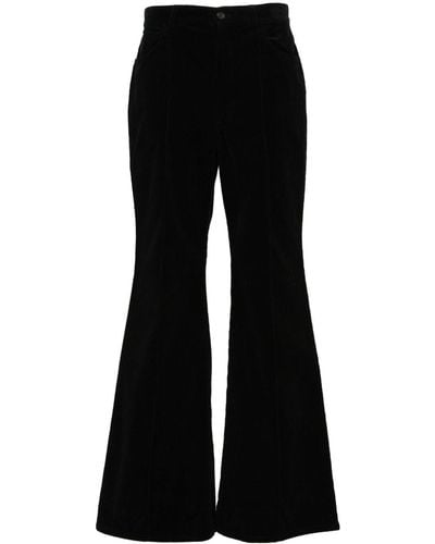 Polo Ralph Lauren Pantalon en velours côtelé à coupe évasée - Noir