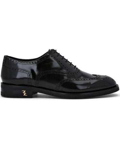 Billionaire Patent-finish Leather Oxford Shoes - Black