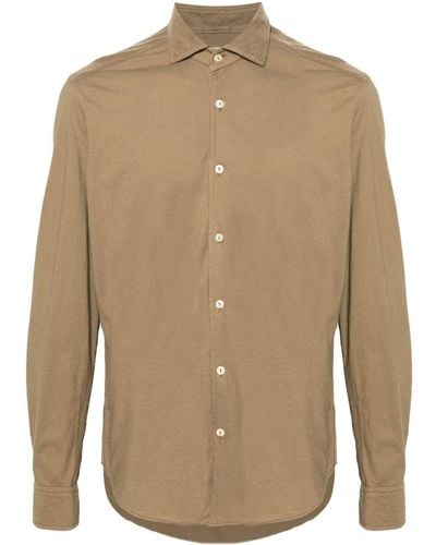 Tintoria Mattei 954 Jersey Cotton Shirt - Natural
