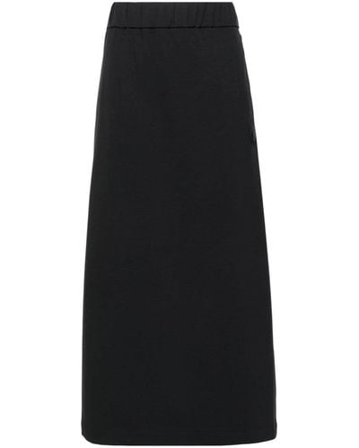 Moncler Logo-patch Jersey Midi Skirt - Black