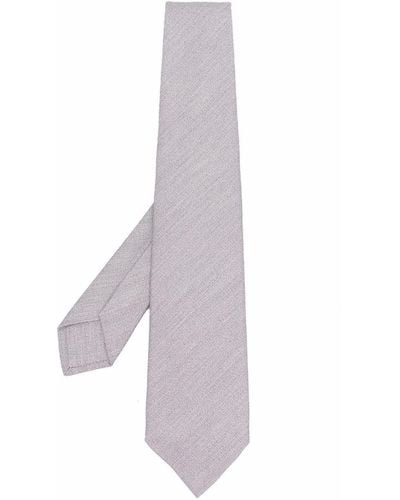 Barba Napoli Cravate en soie à design colour block - Violet