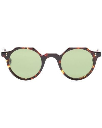 Lesca Heri Round-frame Sunglasses - Brown