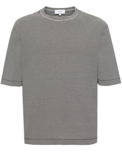 Lardini Gestreiftes T-Shirt - Grau