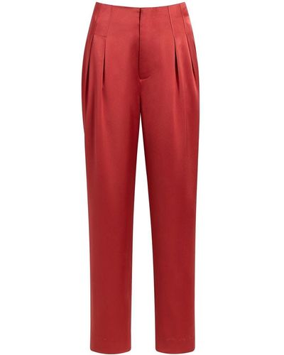 Cinq À Sept Satin Ruthy Trousers - Red