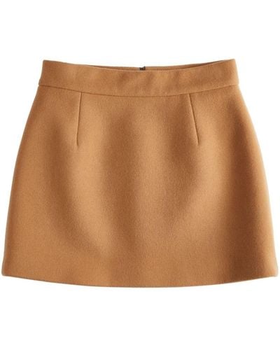 Tod's A-line Zipped Miniskirt - Brown