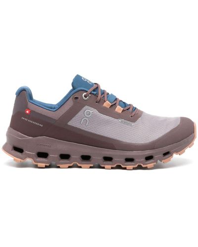 On Shoes Cloudvista Panelled Running Trainers - Brown