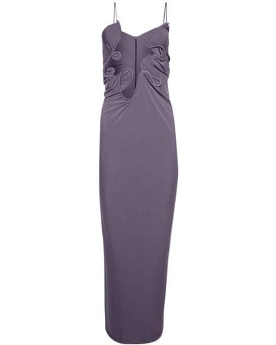 Christopher Esber Venus Rippled Maxi Dress - Purple