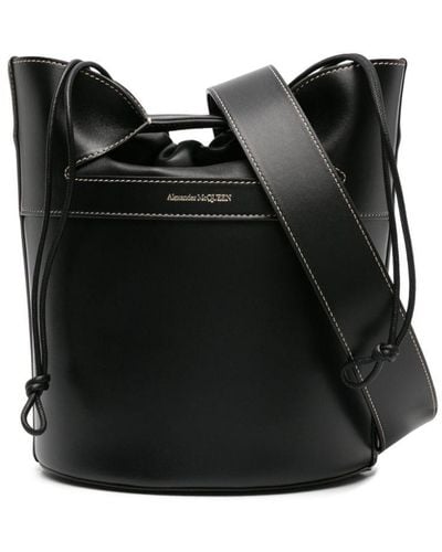 Alexander McQueen Bucket-tas Met Logo - Zwart