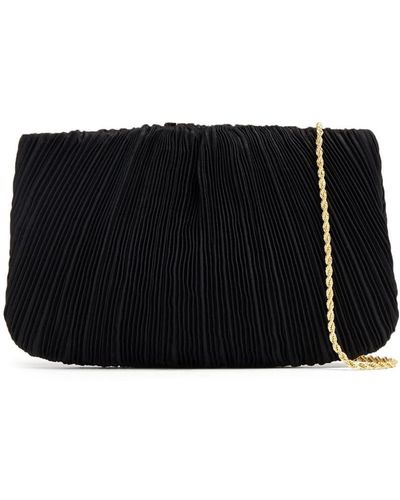 Loeffler Randall Brit Clutch mit Falten - Schwarz