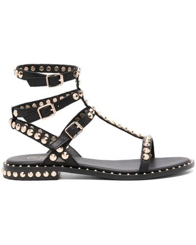 Ash Play01 Studded Leather Sandals - Black