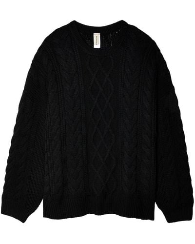 WESTFALL Stargazing Paneled Wool Sweater - Black