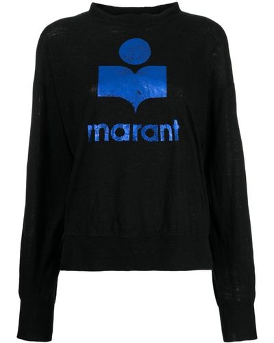 Isabel Marant Camiseta Klowia con logo estampado - Negro