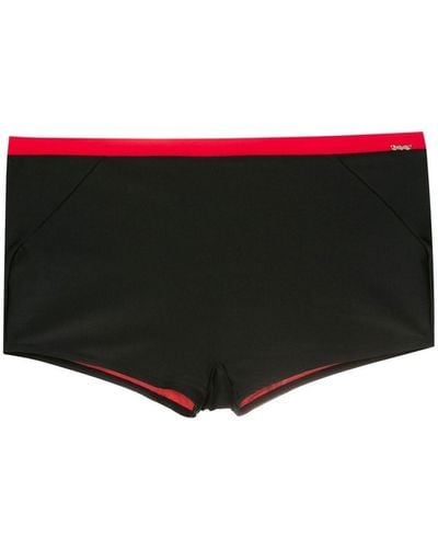 Amir Slama Two-tone Logo Swim Shorts - Black