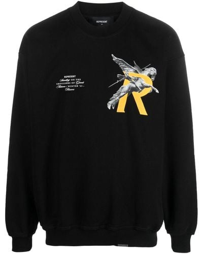 Represent Sweatshirt mit grafischem Print - Schwarz