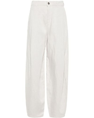Emporio Armani Wide-leg Trousers - White