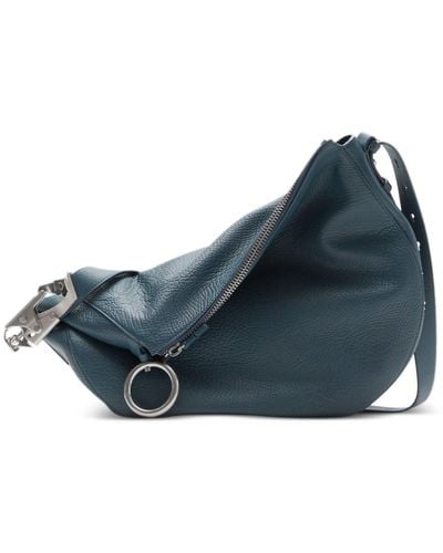Burberry Small Leather Knight Shoulder Bag - Blue