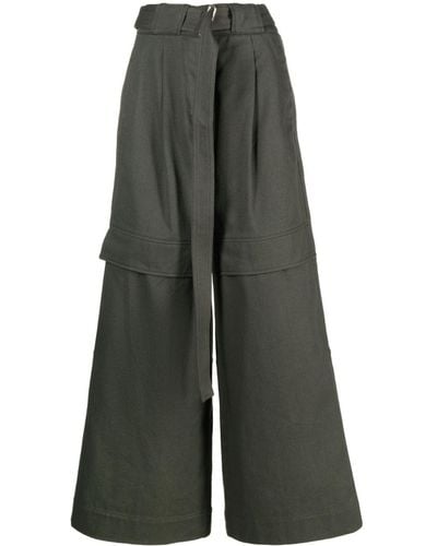 Sa Su Phi Pantalones anchos con efecto a capas - Gris