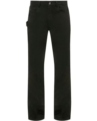 JW Anderson Pantalones chinos con parche del logo - Negro