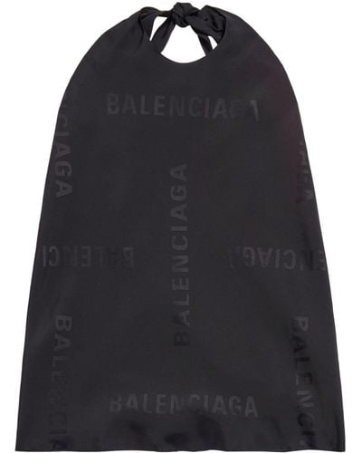 Balenciaga Top con logo en jacquard - Negro
