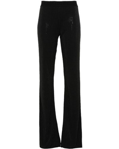 Versace Jeans Couture ラインストーントリム パンツ - ブラック