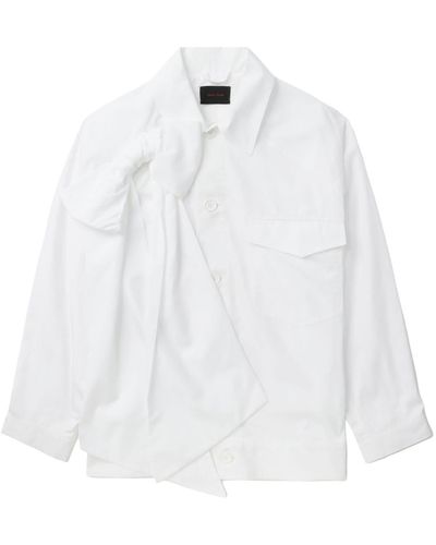 Simone Rocha Bow-embellished Cotton Shirt - White