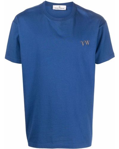 Vivienne Westwood T-shirt con ricamo - Blu