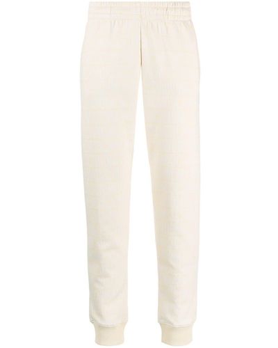 Moschino Monogram-jacquard Track Trousers - White