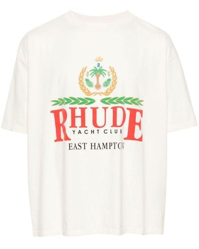 Rhude East Hampton Crest Tシャツ - ホワイト
