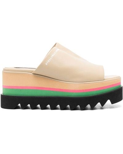 Stella McCartney Platform-sole Slip-on Sandals - White