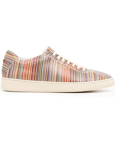 Paul Smith Striped Low-top Trainers - Pink