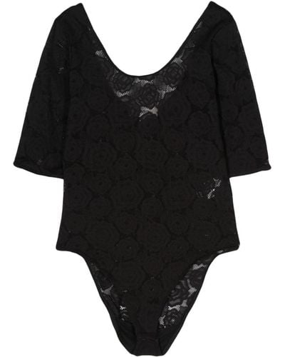 Ba&sh Lulu Lace Bodysuit - Black